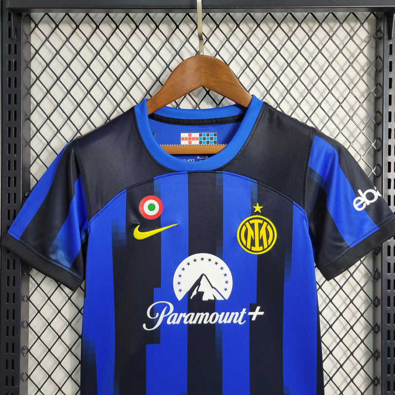 Camisa De Futebol Kit Infantil Inter de Milão 23/24 Casa - Shark Store