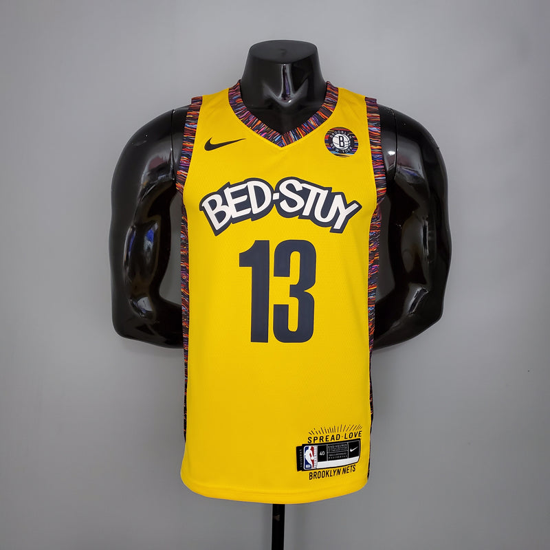 Regata NBA Brooklyn Nets City Edition Amarela - HARDEN