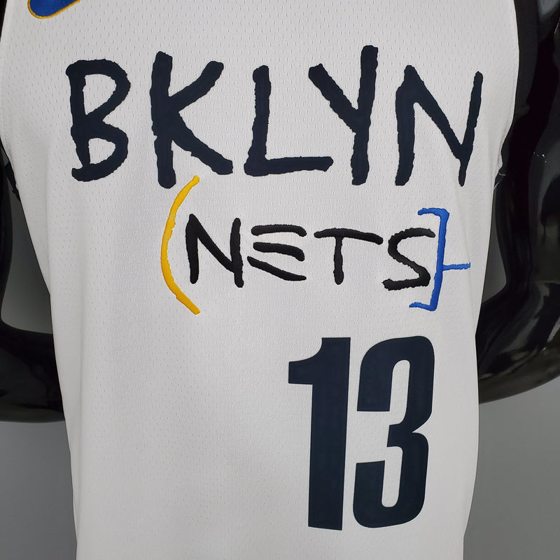 Regata NBA Brooklyn Nets City Edition Branca - HARDEN