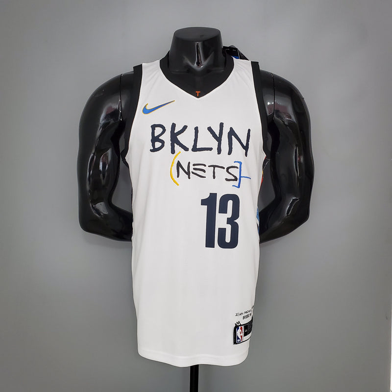 Regata NBA Brooklyn Nets City Edition Branca - HARDEN