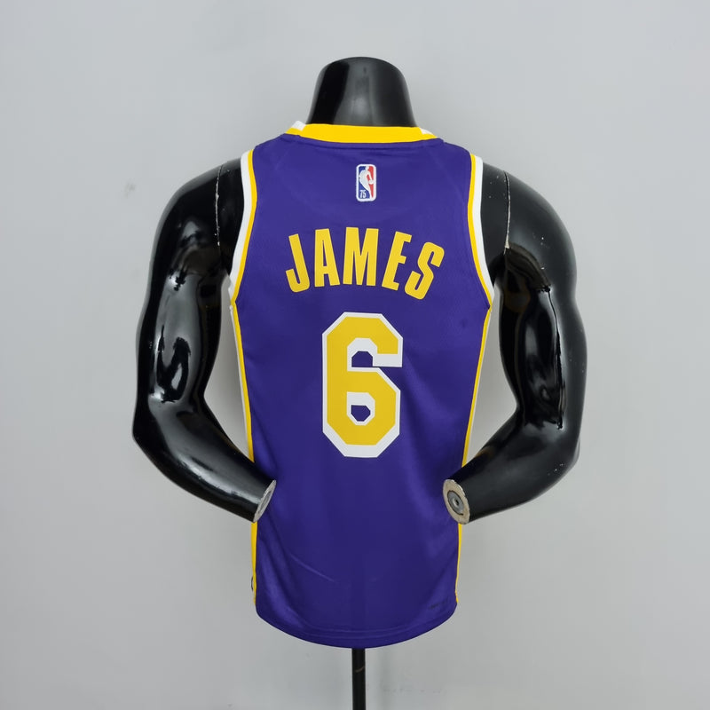 Regata NBA Los Angeles Lakers Away Roxa - JAMES