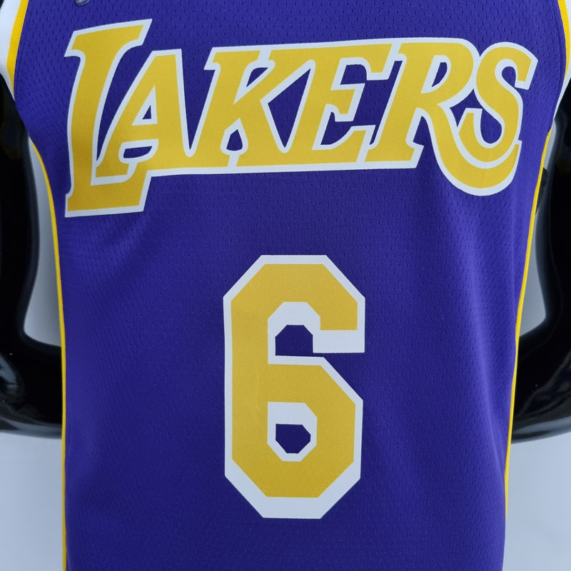 Regata NBA Los Angeles Lakers Away Roxa - JAMES