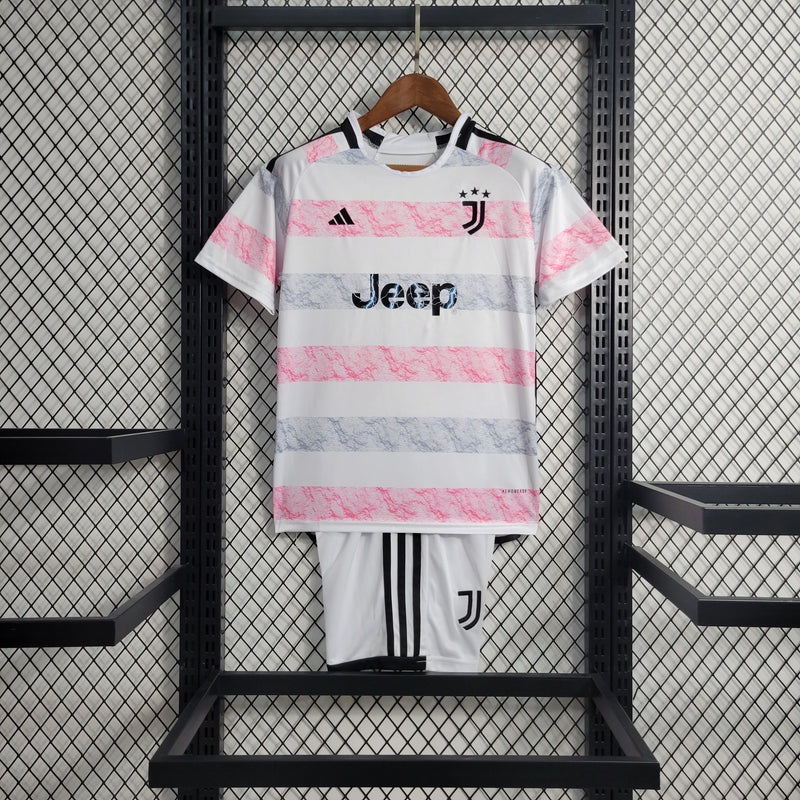 Camisa De Futebol Juventus Kit Infantil 23/24 Fora - Shark Store