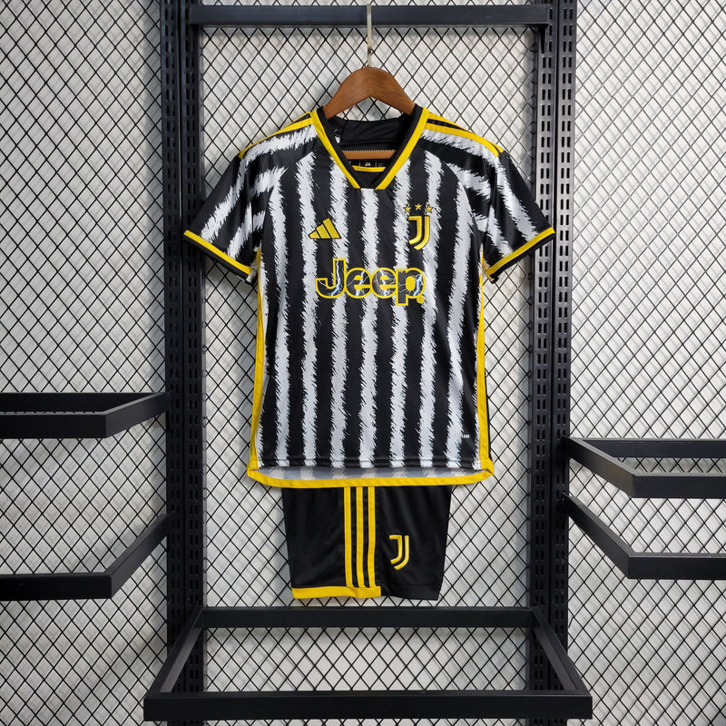 Camisa De Futebol Juventus Kit Infantil 23/24 - Shark Store