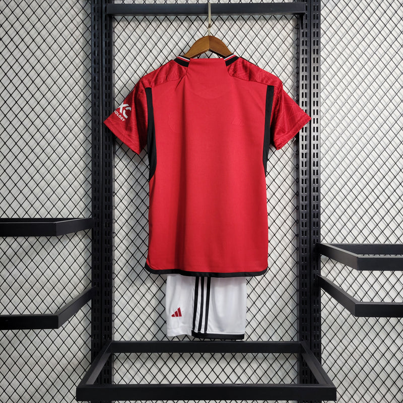 Camisa De Futebol Kit Infantil Manchester United 23/24 - Shark Store