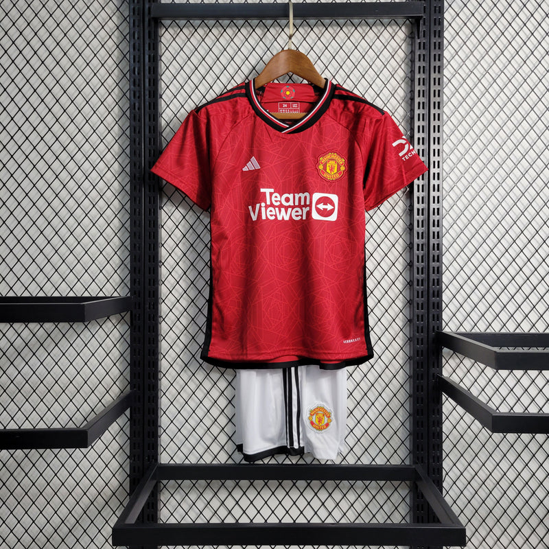 Camisa De Futebol Kit Infantil Manchester United 23/24 - Shark Store