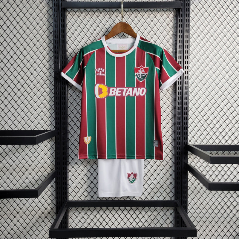 Camisa De Futebol Fluminense Casa Kit Infantil 23/24 - Shark Store