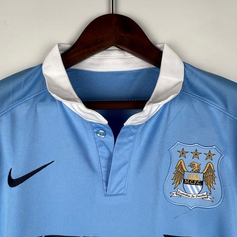 Camisa De Futebol Manchester City Casa Retrô 15/16