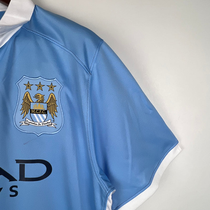 Camisa De Futebol Manchester City Casa Retrô 15/16