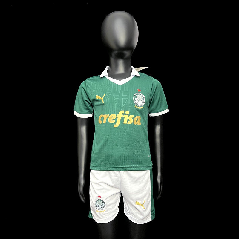 24/25 Camisa De Futebol Kit Infantil Palmeiras Home