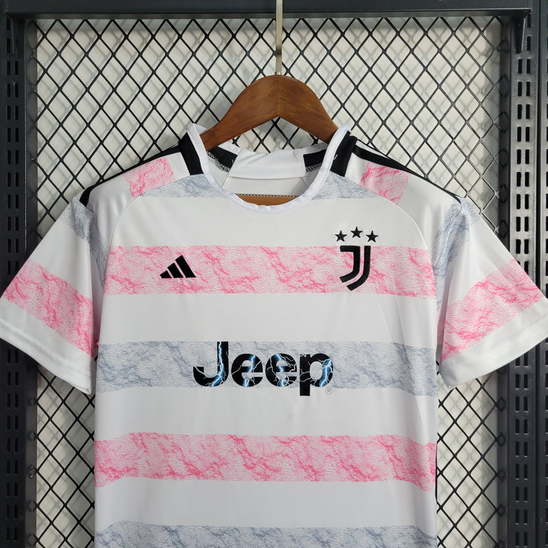 Camisa De Futebol Juventus Kit Infantil 23/24 Fora - Shark Store