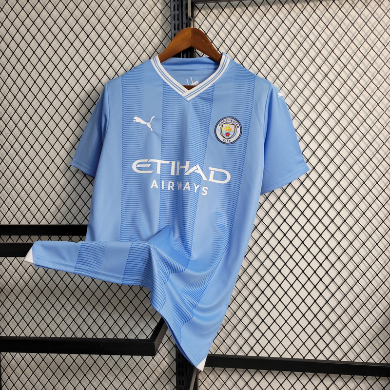 Camisa De Futebol Manchester City 23/24 Casa I - Shark Store