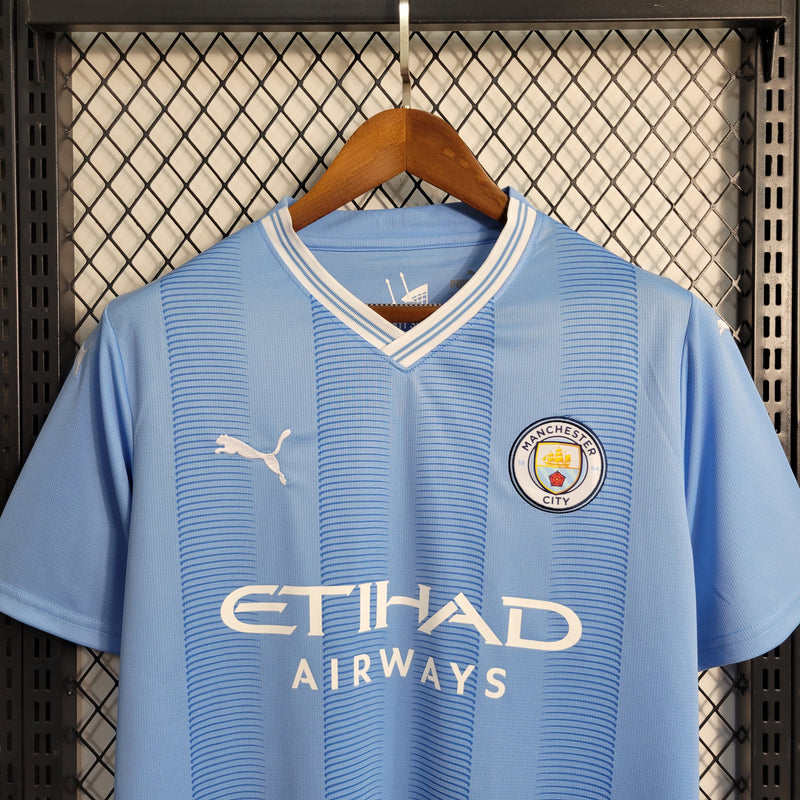 Camisa De Futebol Manchester City 23/24 Casa I - Shark Store